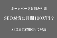 えっ、SEO対策って月間100万円もかかるの？